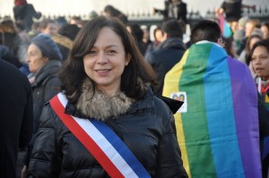 Manifestation pour le mariage pour tous, place de la Bastille.