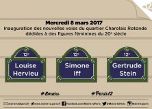 3 rues du 12e en hommage à 3 femmes